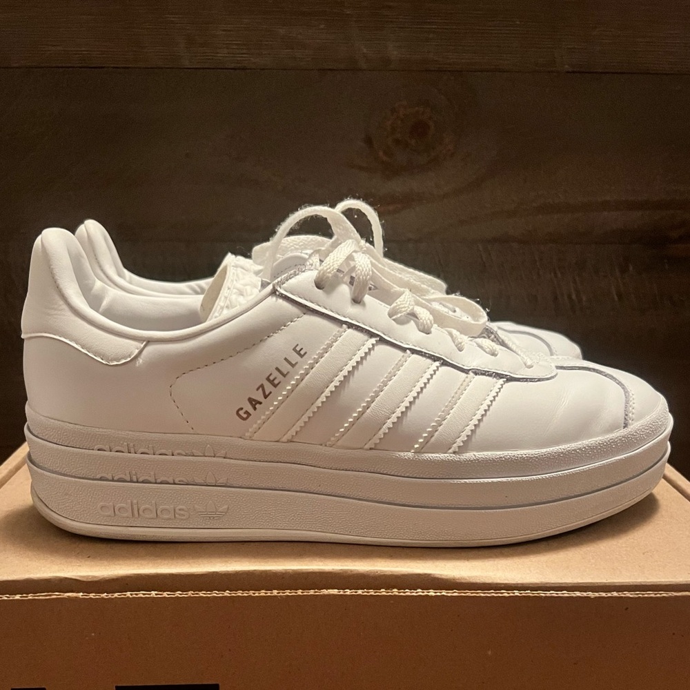 Adidas Gazelle All-White Sneakers